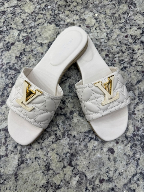 Flat Louis Vuitton Branca Italiana - comprar online