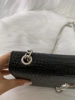 Bolsa YSL Kate Croco Preta Italiana - loja online