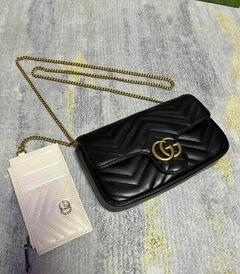 Bolsa Gucci GG Marmont Mini Preta Italiana