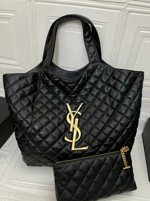 Bolsa YSL Icare Maxi Preta Italiana