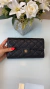 Carteira Chanel Preta Couro Caviar com Dourado Italiana