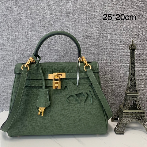 Bolsa Kelly 25 Verde Militar Togo Italiana