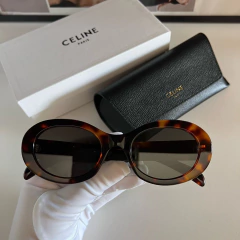 Óculos Celine Redondo Tartaruga Italiana - comprar online