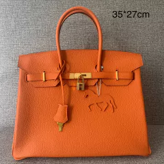 Bolsa Hermes Birkin 35 Laranja Italiana