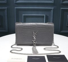 Bolsa YSL Kate Croco Cinza Italiana - comprar online