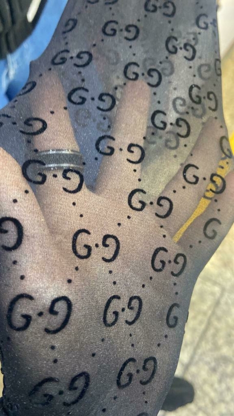 Meia Calça Gucci Preta Italiana
