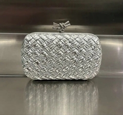 Bolsa Clutch Bottega Veneta Prata Italiana