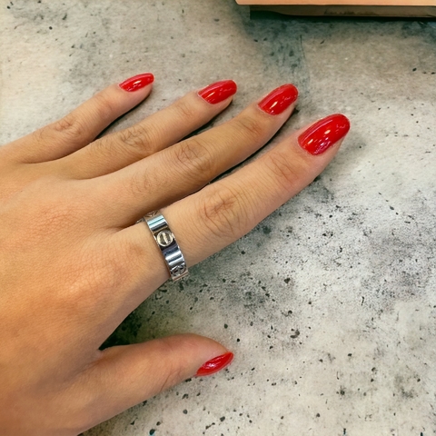 Anel Cartier Love Prata Italiana