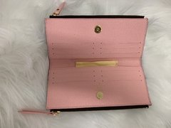 Carteira Louis Vuitton Adele Zíper Duplo Rosa Italiana na internet