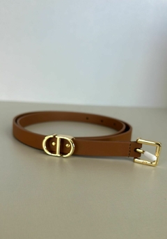 Cinto Dior Fino Caramelo Italiana - comprar online