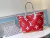 Bolsa Louis Vuitton Neverfull Mm Giant Monogram Vermelho Rosa Rouge