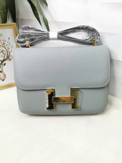 Bolsa Hermes Constance Cinza 24 Italiana