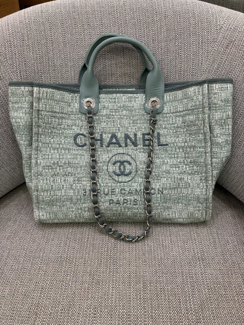 Bolsa Chanel Deauville Verde - comprar online