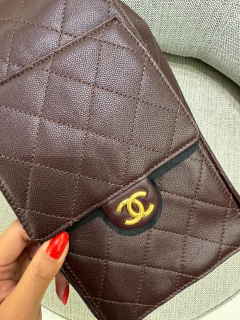 Bolsa Chanel 25 Média Vinho Italiana - Bolsas e Grife