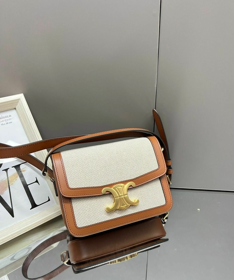 Bolsa Celine Teen Bege Bicolor Italiana