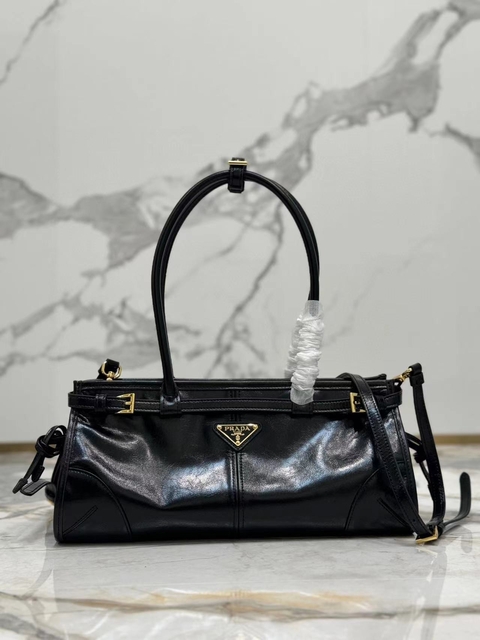 Bolsa Prada Bonnie Média Preta Italiana