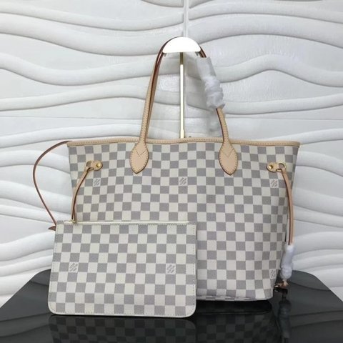 Bolsa Louis Vuitton Neverfull Mm Damier Azur Italiana