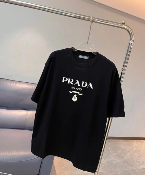 Camiseta Prada Preta Masculina Italiana
