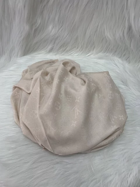 Pashmina Echarpe Xale Louis Vuitton Bege Claro Italiana