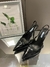 Salto Slingback Prada Preto Italiana