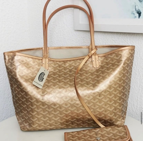 Bolsa Goyard St Louis Média Dourada Italiana