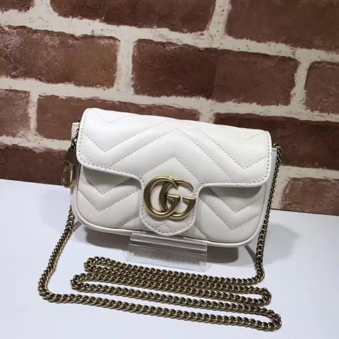 Bolsa Gucci Marmont Super Mini Branca Off White Italiana