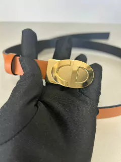 Cinto Dior CD Dupla Face Caramelo e Preto Italiana na internet