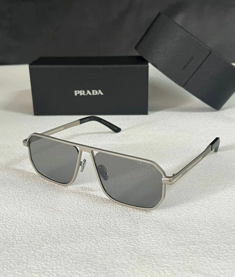 Óculos Prada Masculino Prata Italiana - comprar online