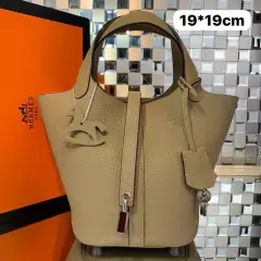Bolsa Hermes Picotin Lock Bege Italiana