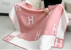 Cobertor Manta Avalon Hermès Rosa Italiana