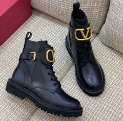 Bota Coturno VLTN Preta Italiana