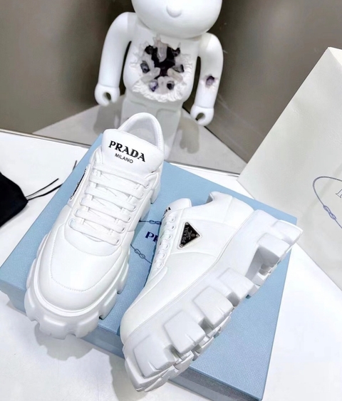 Tenis Mocassim Prada Soft Branco Italiana