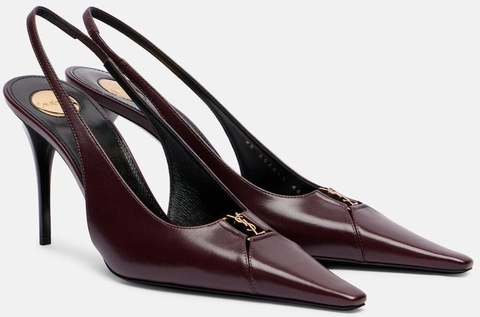 Sapato Salto SCARPIN SLINGBACK YSL BABYLONE BRETEUIL VINHO ITALIANA - comprar online