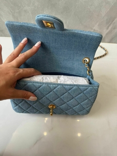 Bolsa 2.55 Mini Jeans com Alça Regulável Italiana - loja online