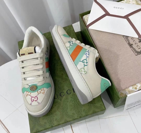 Tênis Gucci Sccreener Verde Brilho Italiana