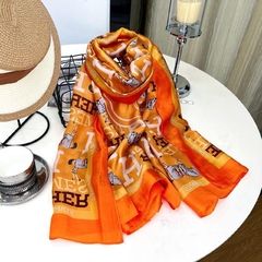 Lenço Hermès Laranja Italiana