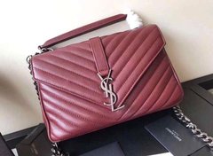 Bolsa YSL College Bordo Média Italiana