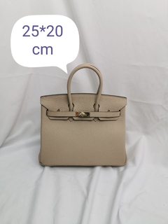 Bolsa Hermès Birkin 25 Bege italiana