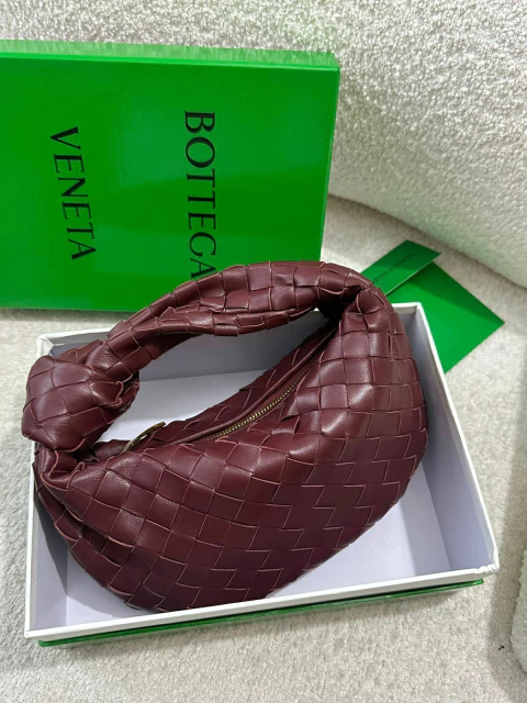 Bolsa Bottega Veneta Jodie Pequena Vinho Italiana - comprar online