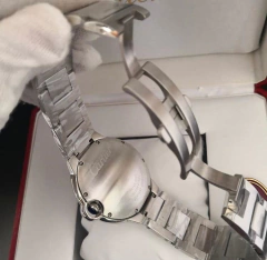 Cartier Ballon Bleu Fundo Preto Prata Italiana - Bolsas e Grife