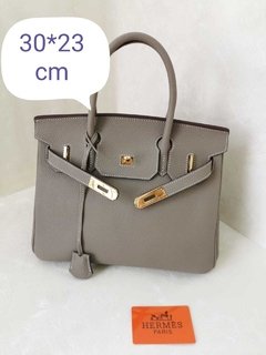 Bolsa Hermes Birkin 30 Cinza Italiana