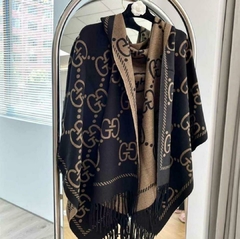 Cachecol Echarpe Cashmere Gucci Dupla Face Italiana