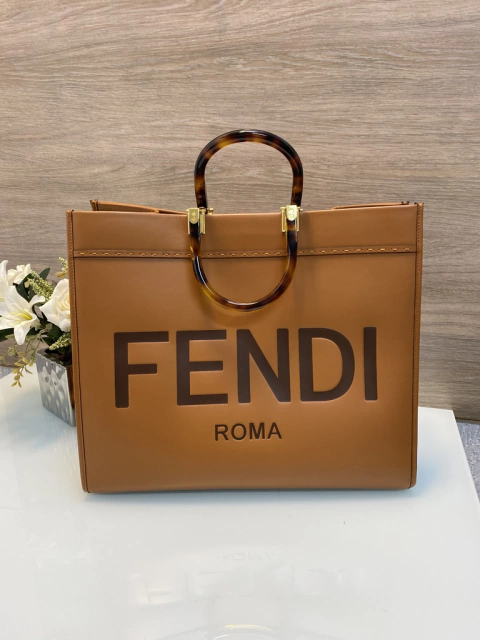 Bolsa Fendi Sunshine Tote Caramelo Italiana - comprar online