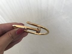 Pulseira Bracelete Cartier Prego Juste Un Clou Dourado Com Brilho