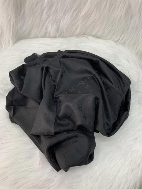 Pashmina Echarpe Xale Louis Vuitton Preta Italiana