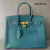 Bolsa Hermes Birkin 35 Azul Italiana