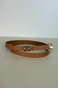 Cinto Dior Fino Caramelo Italiana
