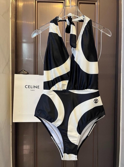 Maiô Louis Vuitton Preto e Branco Italiana - comprar online