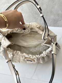 Bolsa Tote Média Gucci Deco Branca Italiana