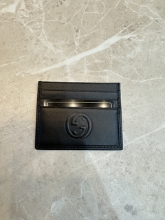 Porta Cartão Gucci Preto Italiana - comprar online